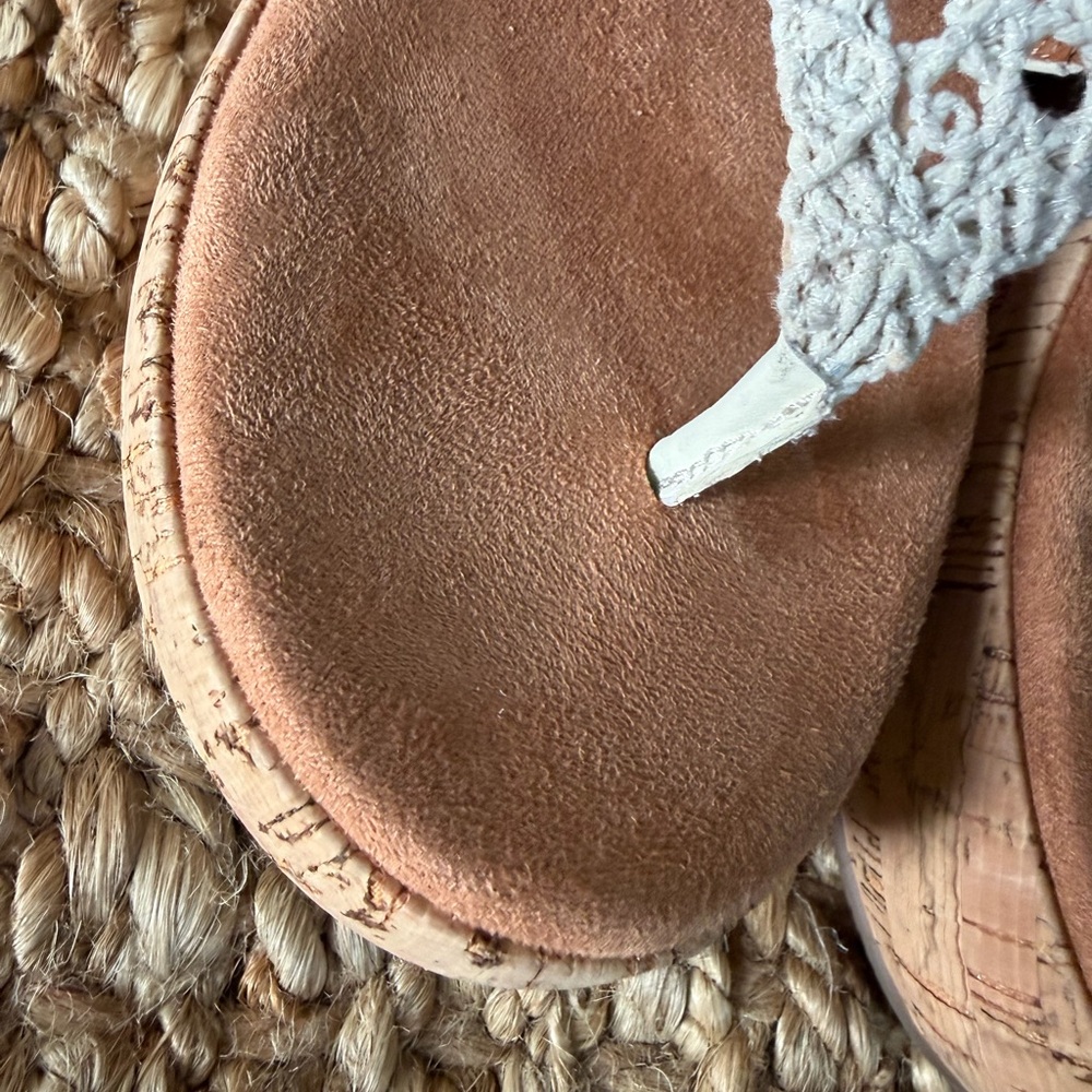Lucky Brand Women's Jaslene Platform Thong Sandal Wedge Sunflower 9.5 summer - Picture 4 of 11